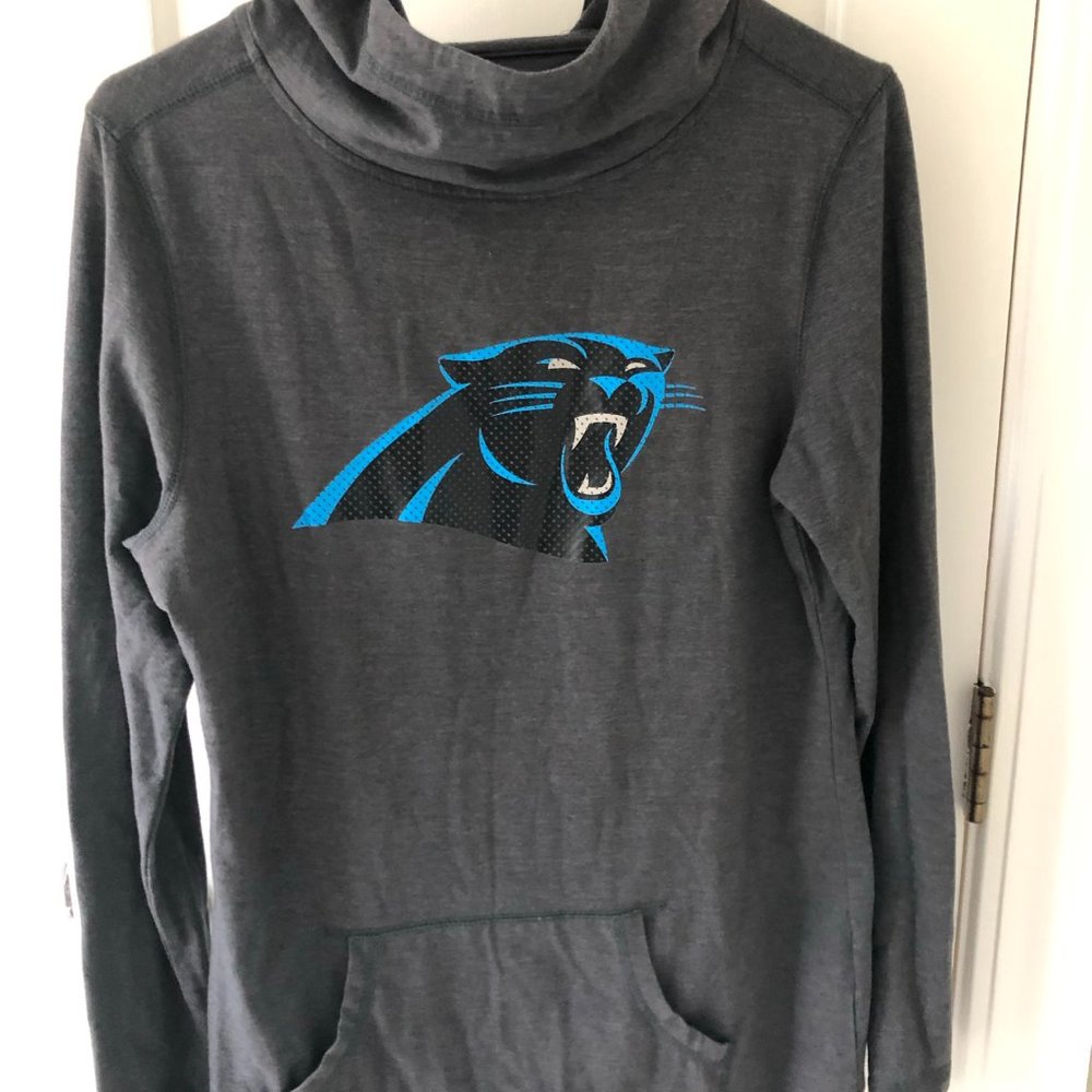 Women's Large Cowl Neck Carolina Panther's Hoodie